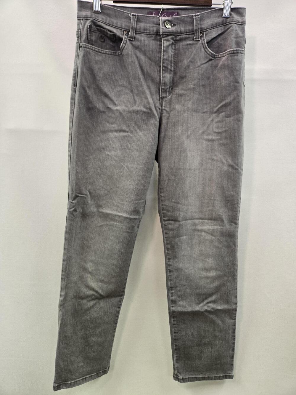 Gloria Vanderbilt Jeans Womens 10 Short Gray Amanda Straight Leg Stretch Denim